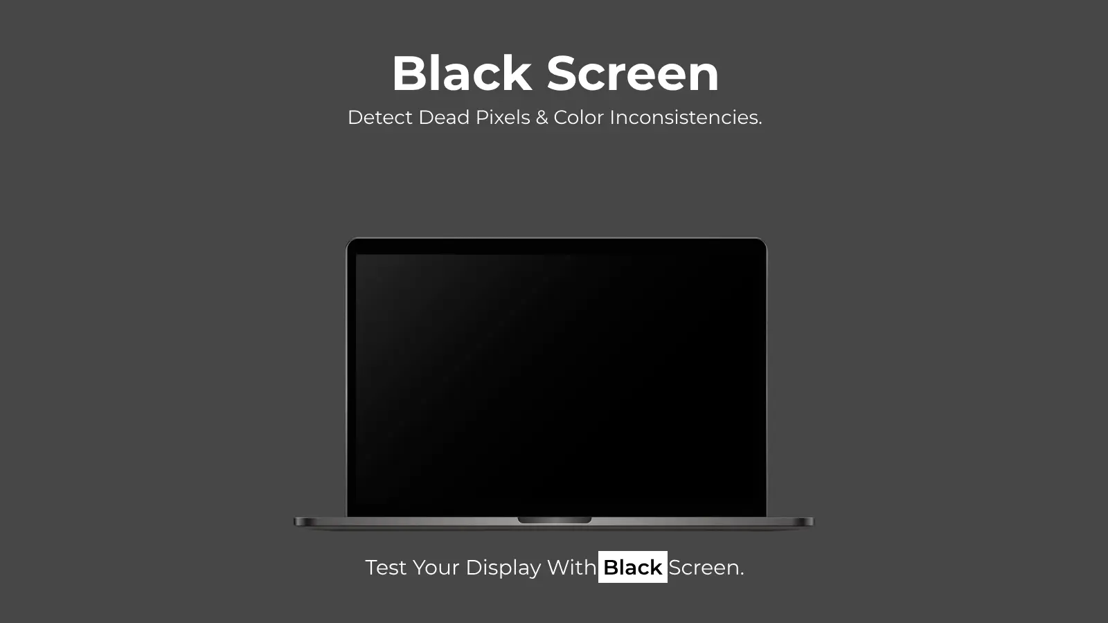 Website homepage black screen image